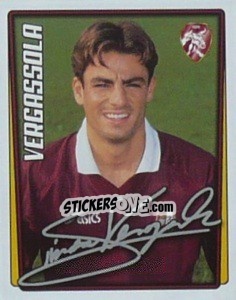 Sticker Simone Vergassola - Calcio 2001-2002 - Merlin