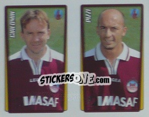 Sticker Giacomin / Pizzi  - Calcio 2001-2002 - Merlin