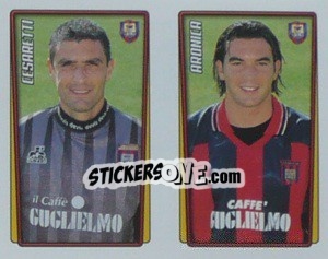 Sticker Cesaretti / Aronica  - Calcio 2001-2002 - Merlin