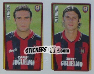 Sticker Geraldi / Pecorari  - Calcio 2001-2002 - Merlin
