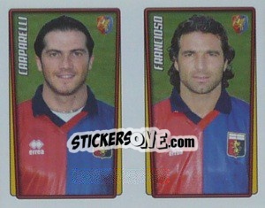 Figurina Carparelli / Francioso  - Calcio 2001-2002 - Merlin