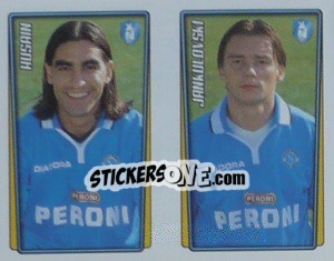 Sticker Husain / Jankulovski  - Calcio 2001-2002 - Merlin