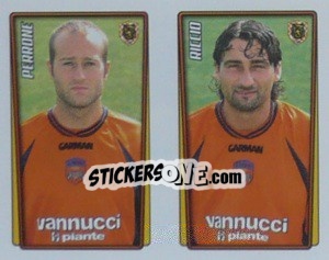 Sticker Perrone / Riccio  - Calcio 2001-2002 - Merlin