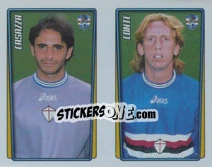Sticker Casazza / Conte  - Calcio 2001-2002 - Merlin