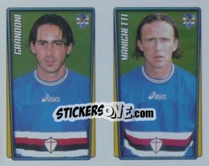Sticker Grandoni / Manighetti  - Calcio 2001-2002 - Merlin