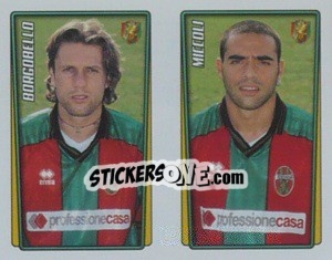 Sticker Borgobello / Miccoli  - Calcio 2001-2002 - Merlin