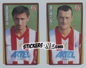 Sticker Bernardini / Cristallini  - Calcio 2001-2002 - Merlin