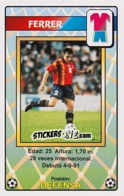 Sticker Ferrer - Juega con la Selección Española de fútbol 1996
 n. 4 - HERACLIO FOURNIER
