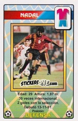 Sticker Nadal - Juega con la Selección Española de fútbol 1996
 n. 10 - HERACLIO FOURNIER
