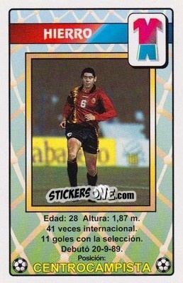 Sticker Hierro - Juega con la Selección Española de fútbol 1996
 n. 14 - HERACLIO FOURNIER
