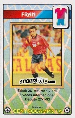 Figurina Fran - Juega con la Selección Española de fútbol 1996
 n. 18 - HERACLIO FOURNIER
