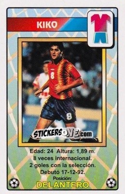 Sticker Kiko - Juega con la Selección Española de fútbol 1996
 n. 23 - HERACLIO FOURNIER
