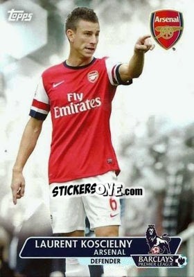 Sticker Laurent Koscielny - Premier Gold 2013-2014 n. 1 - Topps