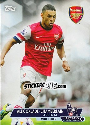 Sticker Alex Oxlade-Chamberlain - Premier Gold 2013-2014 n. 4 - Topps