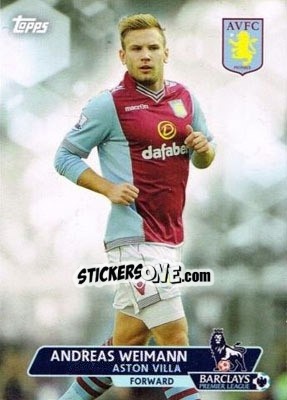 Sticker Andreas Weimann - Premier Gold 2013-2014 n. 8 - Topps