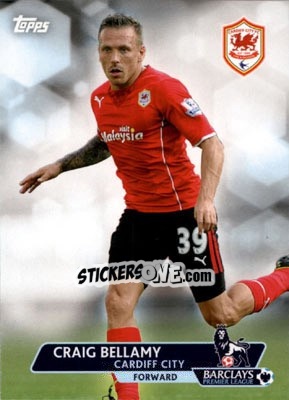 Sticker Craig Bellamy - Premier Gold 2013-2014 n. 14 - Topps