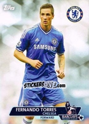 Sticker Fernando Torres - Premier Gold 2013-2014 n. 20 - Topps