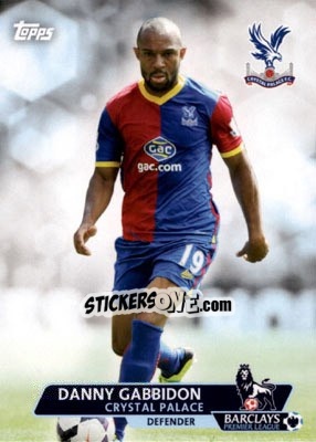 Sticker Danny Gabbidon - Premier Gold 2013-2014 n. 22 - Topps
