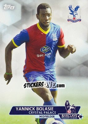 Sticker Yannick Bolasie - Premier Gold 2013-2014 n. 24 - Topps