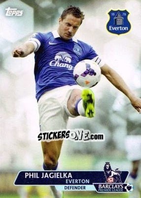 Sticker Phil Jagielka - Premier Gold 2013-2014 n. 27 - Topps