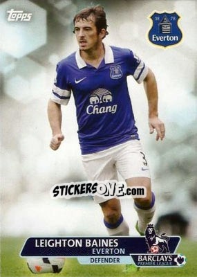Sticker Leighton Baines - Premier Gold 2013-2014 n. 28 - Topps