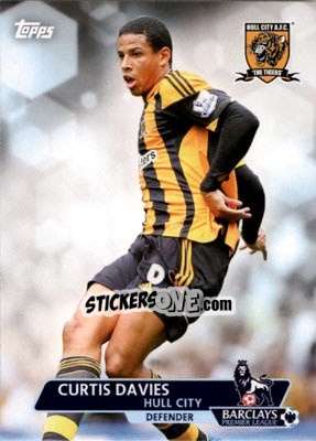 Sticker Curtis Davies - Premier Gold 2013-2014 n. 37 - Topps