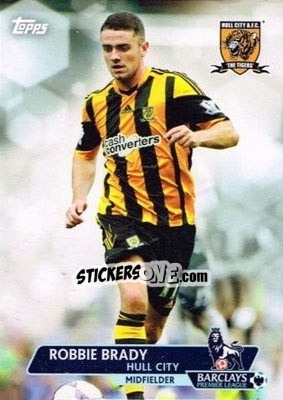 Sticker Robbie Brady - Premier Gold 2013-2014 n. 40 - Topps