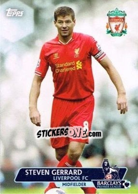 Sticker Steven Gerrard - Premier Gold 2013-2014 n. 44 - Topps