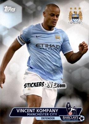 Sticker Vincent Kompany - Premier Gold 2013-2014 n. 47 - Topps