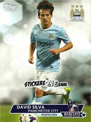 Sticker David Silva - Premier Gold 2013-2014 n. 48 - Topps