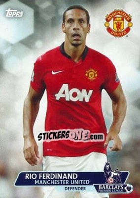 Sticker Rio Ferdinand - Premier Gold 2013-2014 n. 51 - Topps