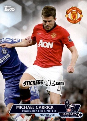Sticker Michael Carrick - Premier Gold 2013-2014 n. 53 - Topps