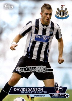 Sticker Davide Santon - Premier Gold 2013-2014 n. 57 - Topps