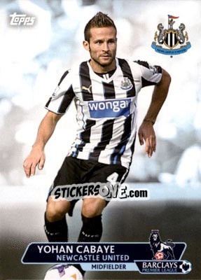 Sticker Yohan Cabaye - Premier Gold 2013-2014 n. 59 - Topps