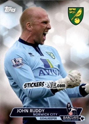 Sticker John Ruddy - Premier Gold 2013-2014 n. 61 - Topps
