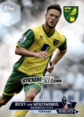 Sticker Ricky Van Wolfswinkel - Premier Gold 2013-2014 n. 65 - Topps