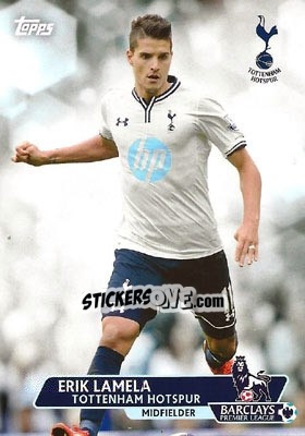 Sticker Erik Lamela - Premier Gold 2013-2014 n. 77 - Topps