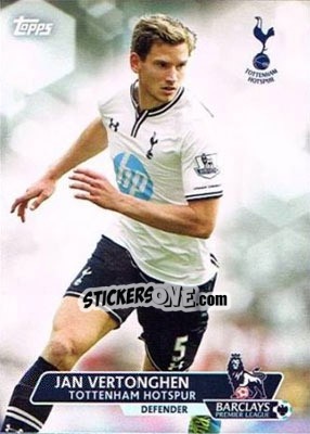 Sticker Jan Vertonghen - Premier Gold 2013-2014 n. 87 - Topps
