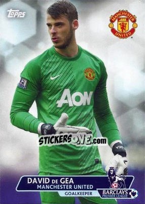 Sticker David de Gea - Premier Gold 2013-2014 n. 89 - Topps