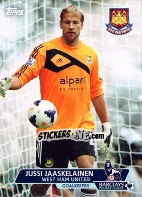 Sticker Jussi Jaaskelainen - Premier Gold 2013-2014 - Topps