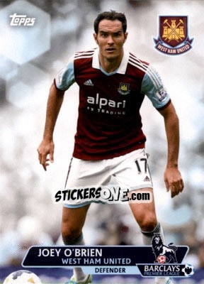 Sticker Joey O'Brien - Premier Gold 2013-2014 n. 97 - Topps