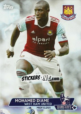 Sticker Mohamed Diame - Premier Gold 2013-2014 n. 98 - Topps