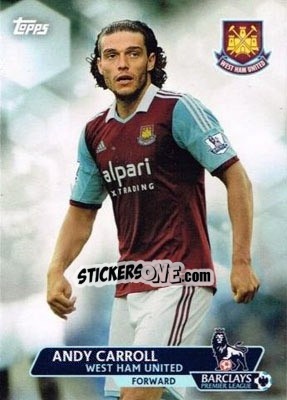 Sticker Andy Carroll - Premier Gold 2013-2014 n. 100 - Topps
