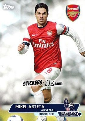 Sticker Mikel Arteta - Premier Gold 2013-2014 n. 103 - Topps