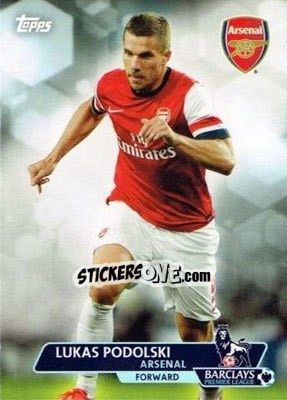Sticker Lukas Podolski - Premier Gold 2013-2014 n. 105 - Topps