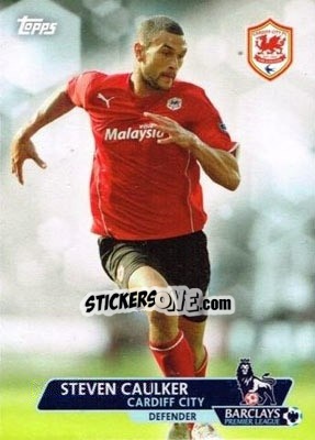 Sticker Steven Caulker - Premier Gold 2013-2014 n. 112 - Topps