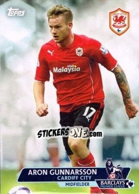Sticker Aron Gunnarsson - Premier Gold 2013-2014 n. 114 - Topps