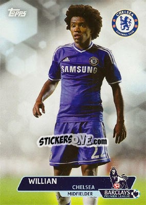 Sticker Willian - Premier Gold 2013-2014 n. 117 - Topps