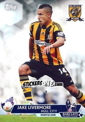 Sticker Jake Livermore - Premier Gold 2013-2014 n. 139 - Topps