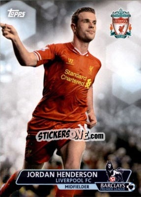 Sticker Jordan Henderson - Premier Gold 2013-2014 n. 143 - Topps